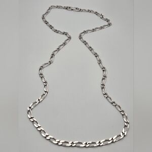 Monet Figaro Chain Necklace Silver Plated 30''